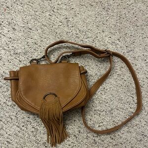 Vintage Mudd Crossbody Brown Tassel Purse